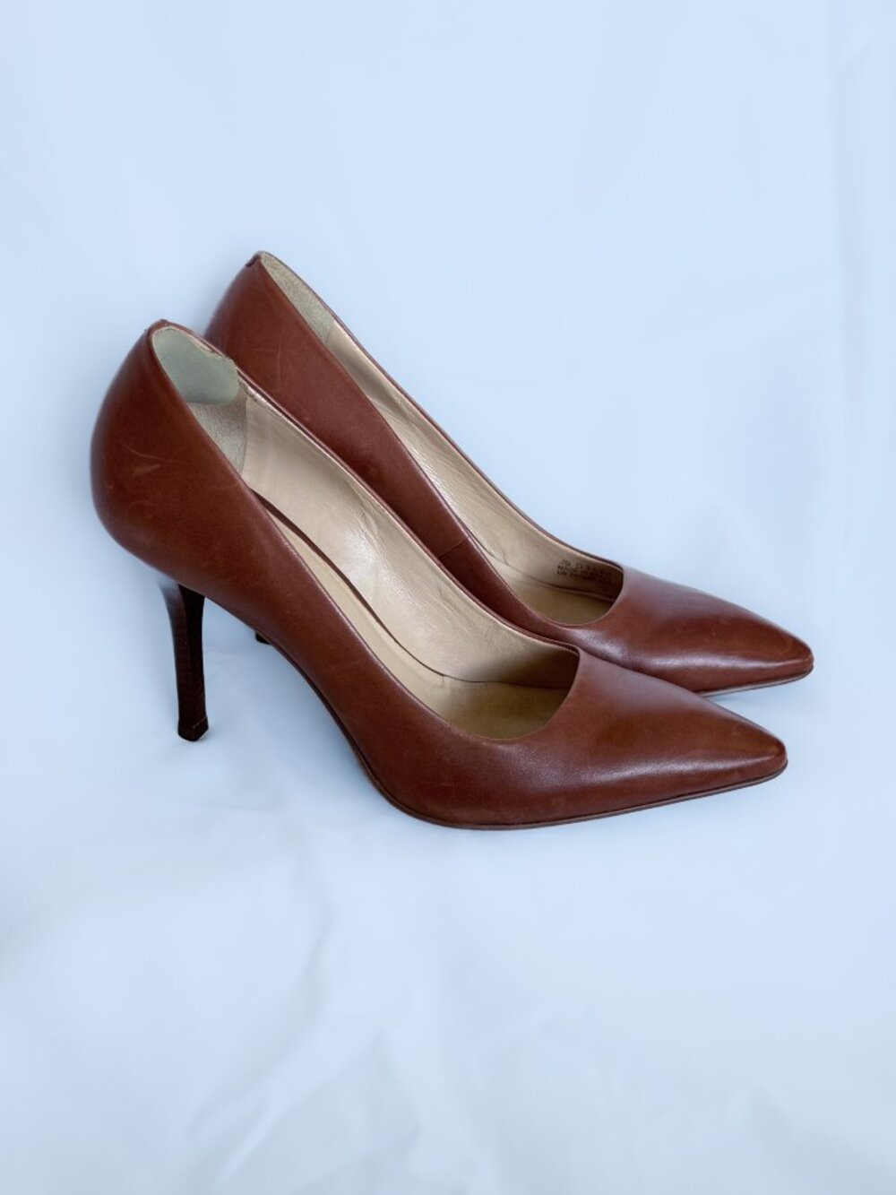 Cole Haan Brown Leather Pointed Toe Pump Sz 7